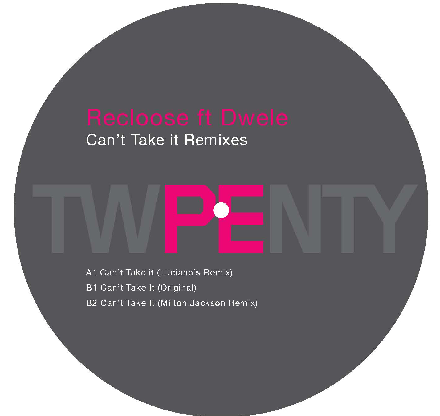 Recloose feat Dwele - Cant Take It EP